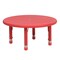 Emma and Oliver 33" Round Plastic Height Adjustable Activity Table